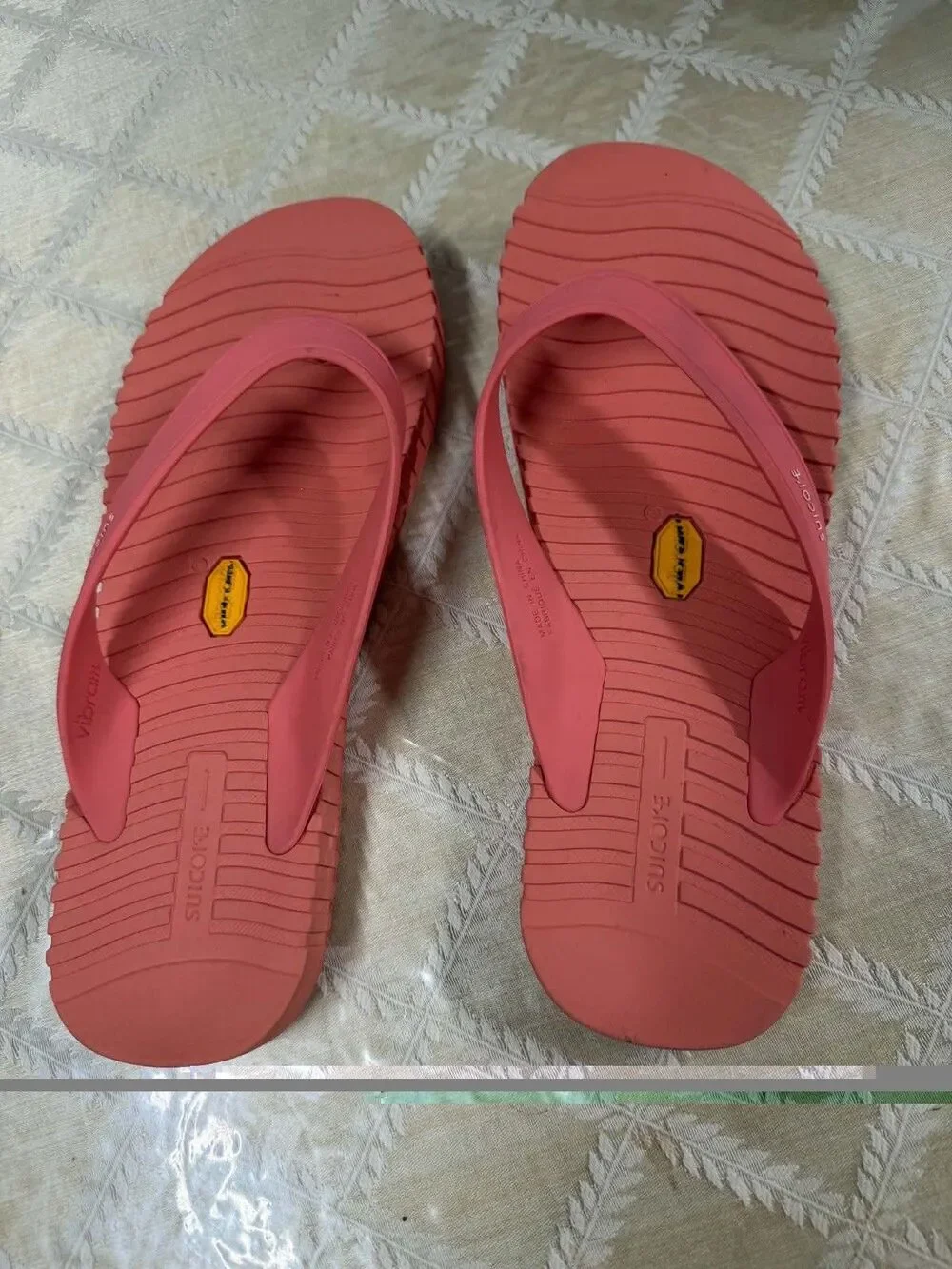 New Suicoke Von Slide Sandals Salmon Pink Mens 8 Womens 10